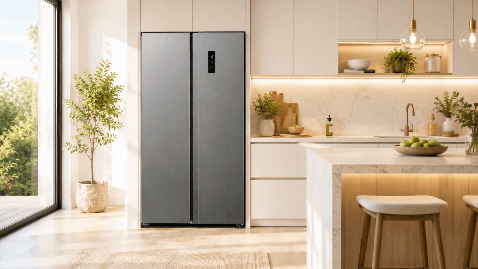 REFRIGERATEUR SIDE BY SIDE TELEFUNKEN 563 LITRES NO FROST INOX